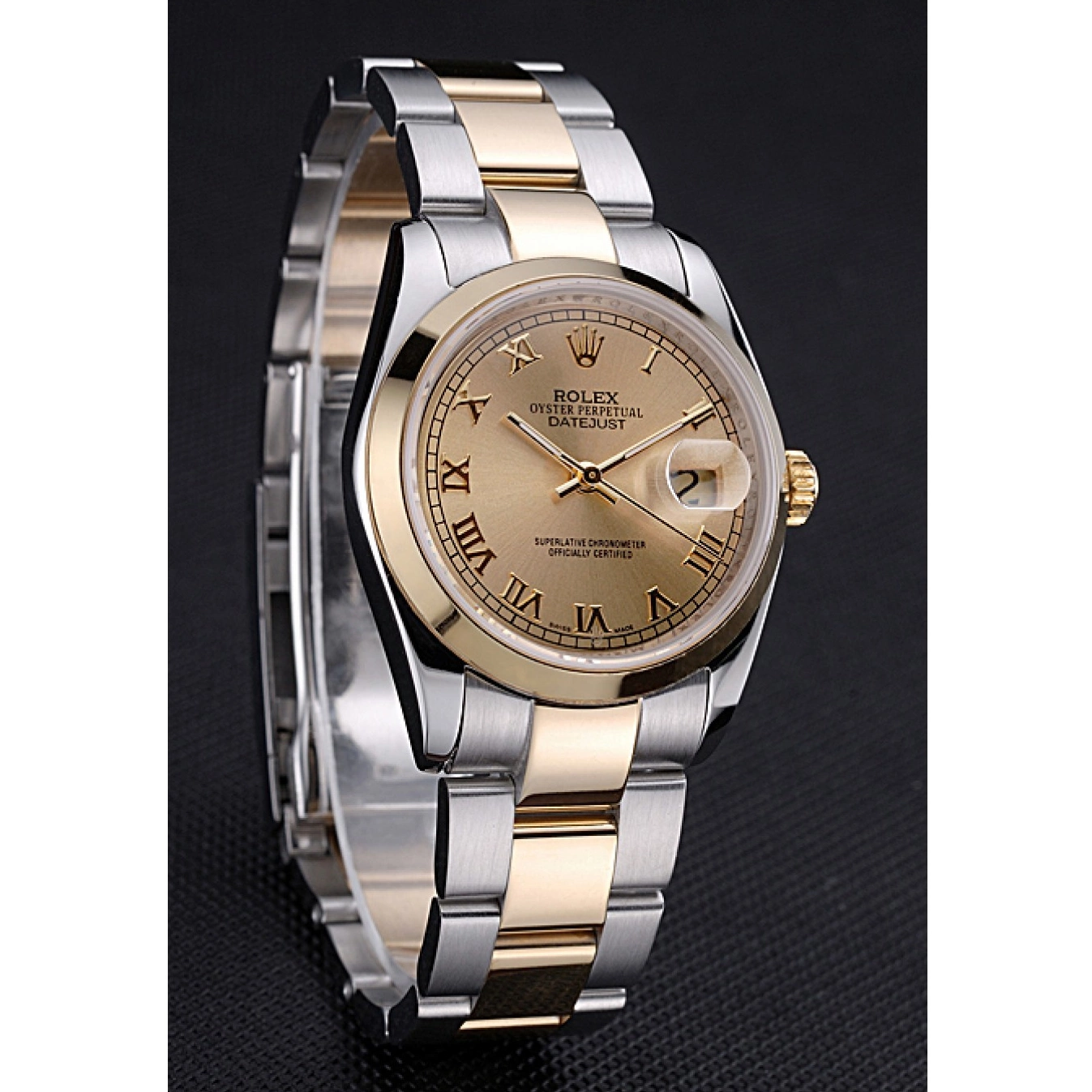 Aaa replica watch Datejust And Rolex Case Gold Stainless Gold Dial 622265 Steel 0520